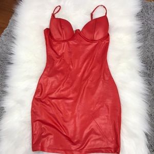 red leather dress from Windsor